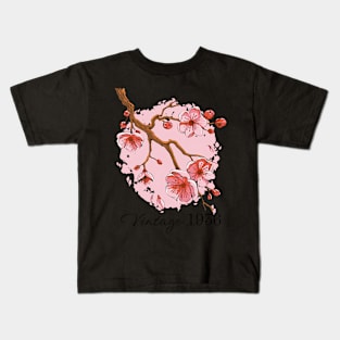 1936 Cherry Blossom Tree Floral Flower 88Th Kids T-Shirt